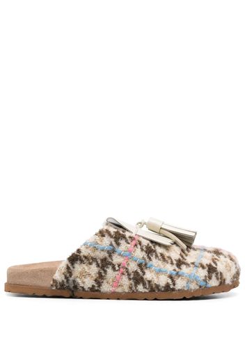 MSGM tassel-embellished leather slides - Neutrals