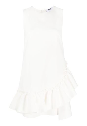 MSGM ruffled-trim sleeveless dress - White