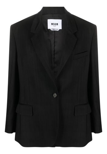 MSGM notched-lapels single-breasted blazer - Black