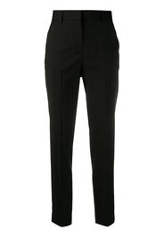 high-rise slim-fit trousers