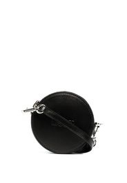 logo-embossed circular mini bag