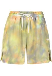MSGM tie-dye track shorts - Yellow