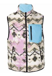 MSGM reversible zipped gilet - Neutrals
