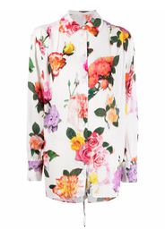 MSGM floral-print long-sleeved shirt - White