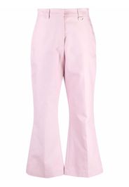 MSGM pressed-crease cotton tailored trousers - Pink