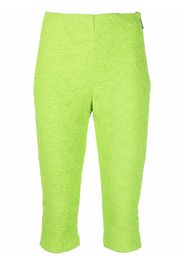 MSGM jersey-knit cropped leggings - Green
