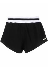 MSGM logo-print track shorts - Black