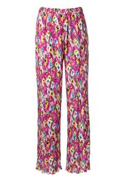 MSGM pleated floral-print trousers - Pink