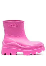 MSGM lug-sole ankle rain boots - Pink