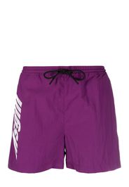 MSGM logo-print shorts - Purple