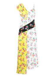 MSGM floral print midi dress - White