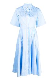 MSGM short-sleeve A-line shirt dress - Blue