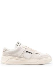 MSGM logo-print leather sneakers - Neutrals