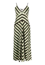 MSGM chevron-print rear-tie dress - Neutrals