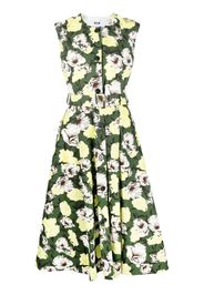 MSGM floral-print sleeveless dress - Green