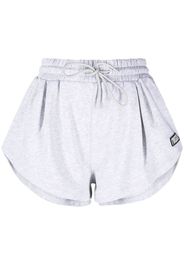 MSGM logo-patch drawstring cotton shorts - Grey