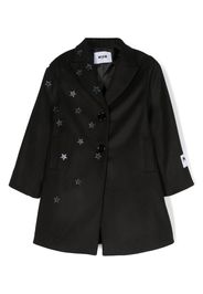 MSGM Kids star-patch trench coat - Black