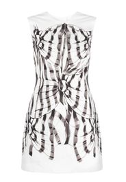 MSGM abstract-print fitted dress - White