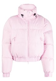 MSGM funnel neck quilted padded jacket - Pink