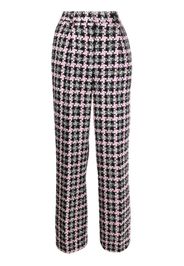 MSGM high-waisted tweed trousers - Black