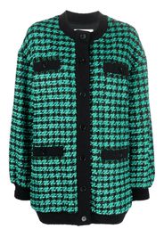 MSGM houndstooth-pattern tweed cardi-coat - Black
