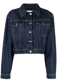 MSGM spread-collar denim jacket - Blue