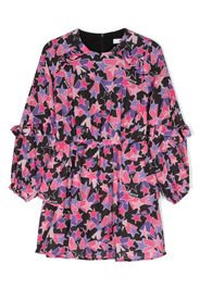 MSGM Kids star-print ruffled flared dress - Black