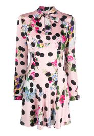 MSGM polka-dot pattern pussy-bow minidress - Pink