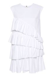 MSGM ruffle-detailing cotton dress - White