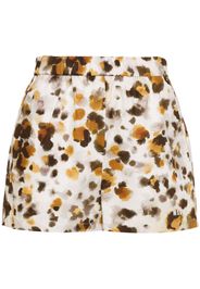 MSGM graphic-print poplin shorts - Neutrals