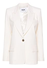 MSGM single-breasted crepe blazer - White