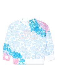 MSGM Kids floral-print cotton sweatshirt - White