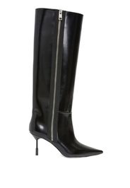 MSGM pointed-toe leather boots - Black