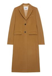 MSGM notched-lapel button-fastening coat - Brown