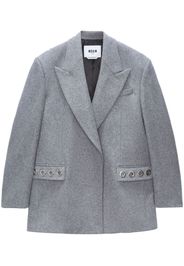 MSGM eyelet-embellished single-breasted blazer - Grey