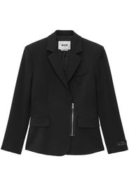 MSGM zipped single-breasted blazer - Black