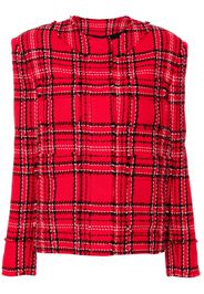 MSGM checked tweed jacket - Red
