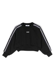 MSGM Kids logo-tape sweatshirt - Black