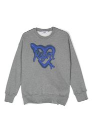 MSGM Kids logo-print sweatshirt - Grey