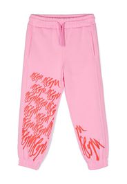 MSGM Kids logo-print track pants - Pink