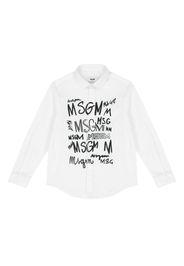 MSGM Kids logo-print shirt - White