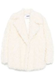 MSGM faux-fur coat - White