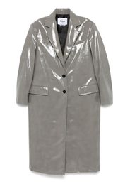 MSGM faux-leather coat - Grey