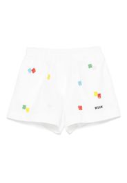 MSGM Kids bead-embellished shorts - White