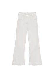 MSGM fringed-detail trousers - White