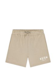 MSGM Kids drawstring pocket shorts - Neutrals