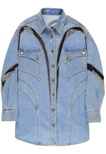 Mugler Cowboy long-sleeve denim shirt - Blue