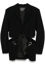 Mugler buckled tailored blazer - Black