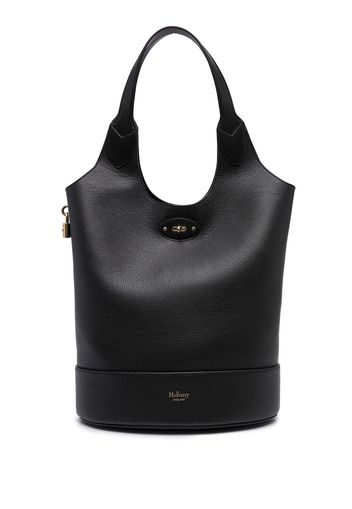 logo jensen crossbody bucket bag