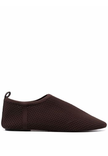 Nanushka mesh-knit loafers - Brown